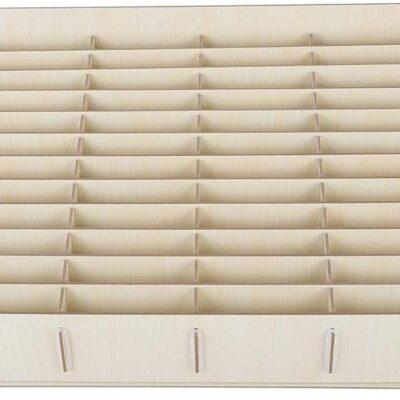 24-Grid Wooden Desktop Mobile Phone & Tool Storage Organizer Box