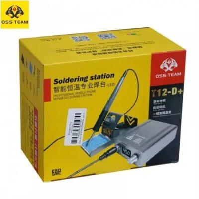 OSS Team T12-D+ Digital Soldering Station, a highly regarded 72W precision tool widely used for smartphone motherboard repairs and delicate component electronics servicing
