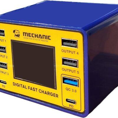 Mechanic branded USB charging station, specifically the iCharge 8P or iCharge 8M model.